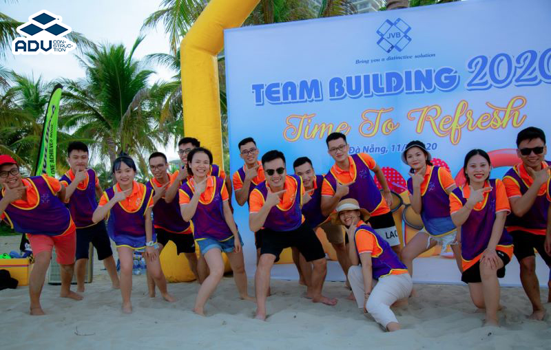 Phông nền team building bãi biển nổi bật, thu hút