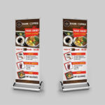 Standee coffee chân cuốn đẹp Standee coffee chân cuốn đẹp