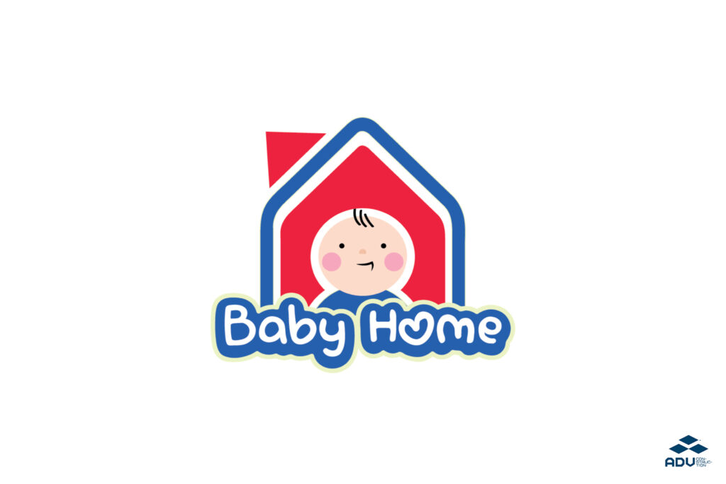 Logo với biểu tượng hình em bé