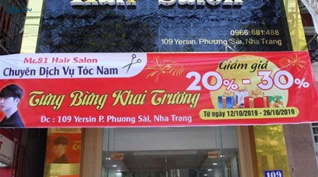 Mẫu banner khai trương giảm giá