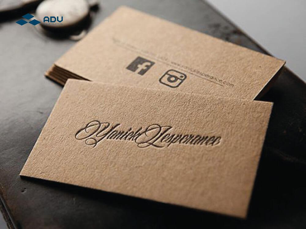 Namecard vintage từ giấy kraft