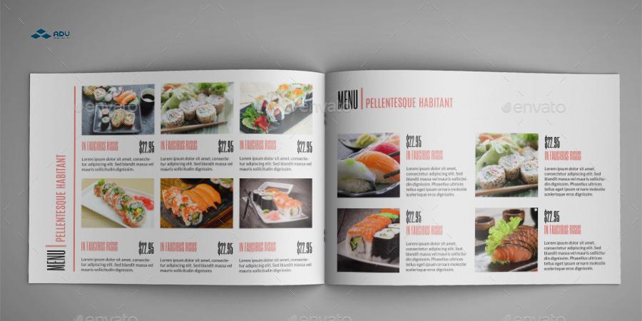 Mẫu brochure cho nhà hàng, khách sạn