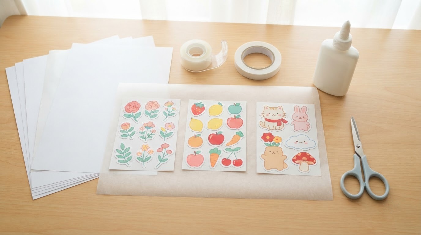 Bộ sticker giấy handmade được làm bằng ba phương pháp đơn giản
