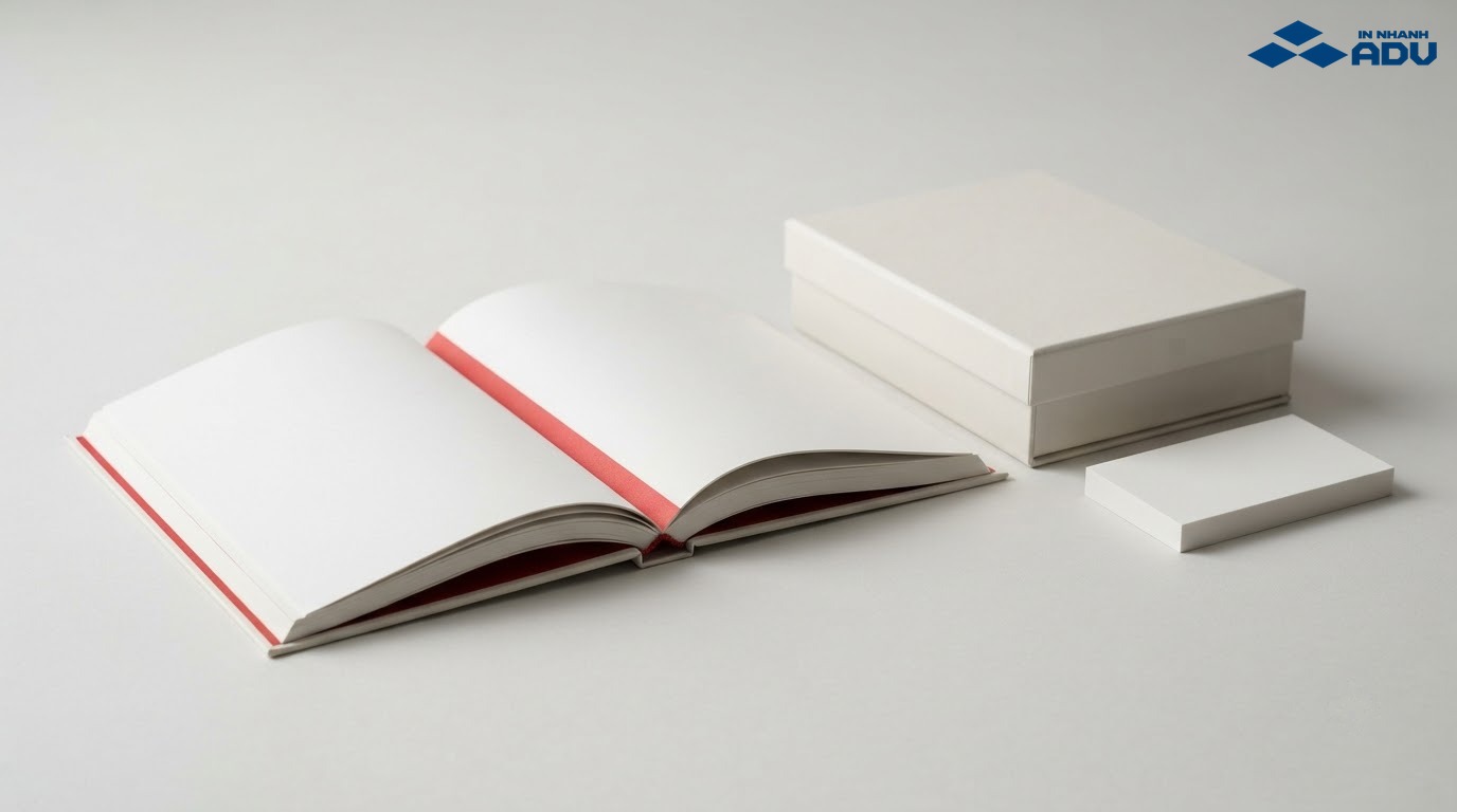 Bề mặt cán màng mờ trên catalogue cao cấp