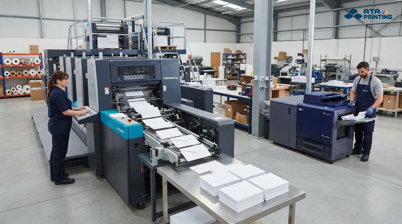 Dây chuyền in phong bì bằng công nghệ offset và kỹ thuật số