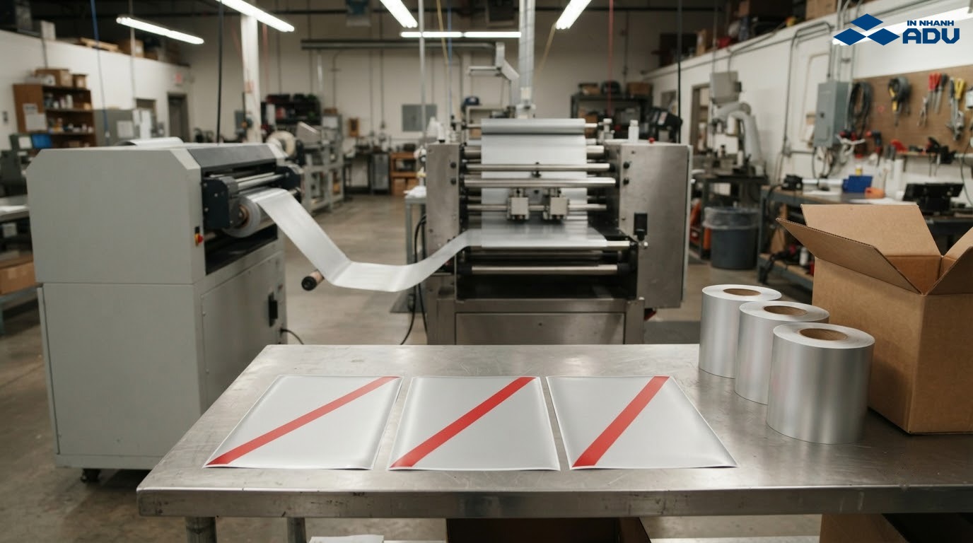 Quy trình đặt in decal xi bạc từ chọn mẫu đến kiểm tra và đóng gói