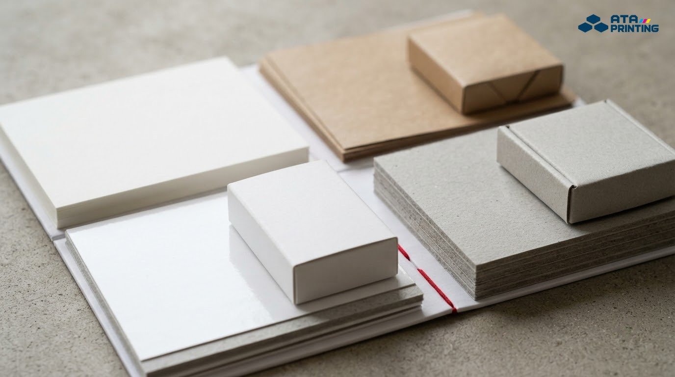 Mẫu giấy Ivory, Kraft, Duplex và carton lạnh dùng để sản xuất hộp giấy