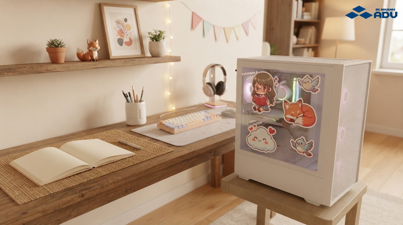 Sticker anime chibi trang trí sổ tay và góc học tập cá nhân