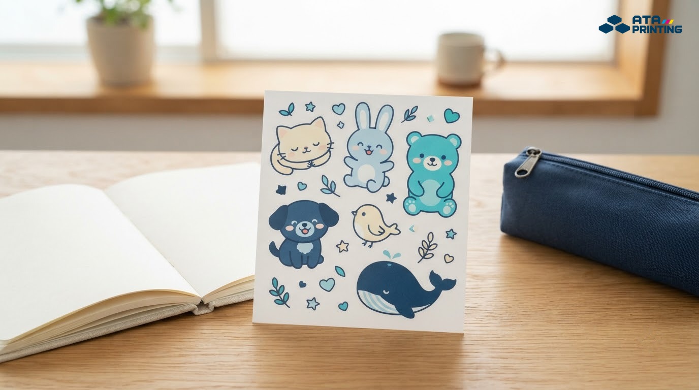 Các mẫu sticker hình mèo, thỏ, gấu và động vật dễ thương