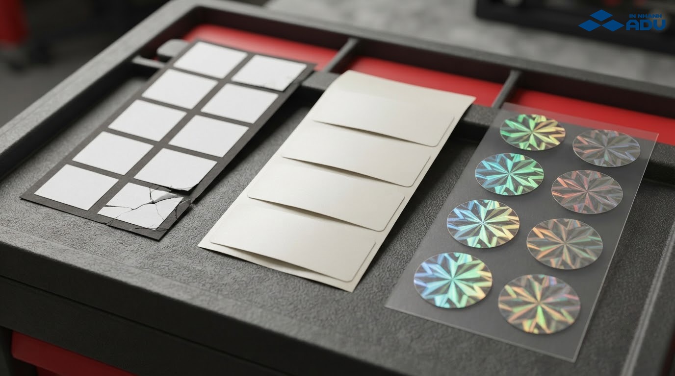 Ba nhóm tem vỡ giòn tem vỡ dẻo và tem hologram