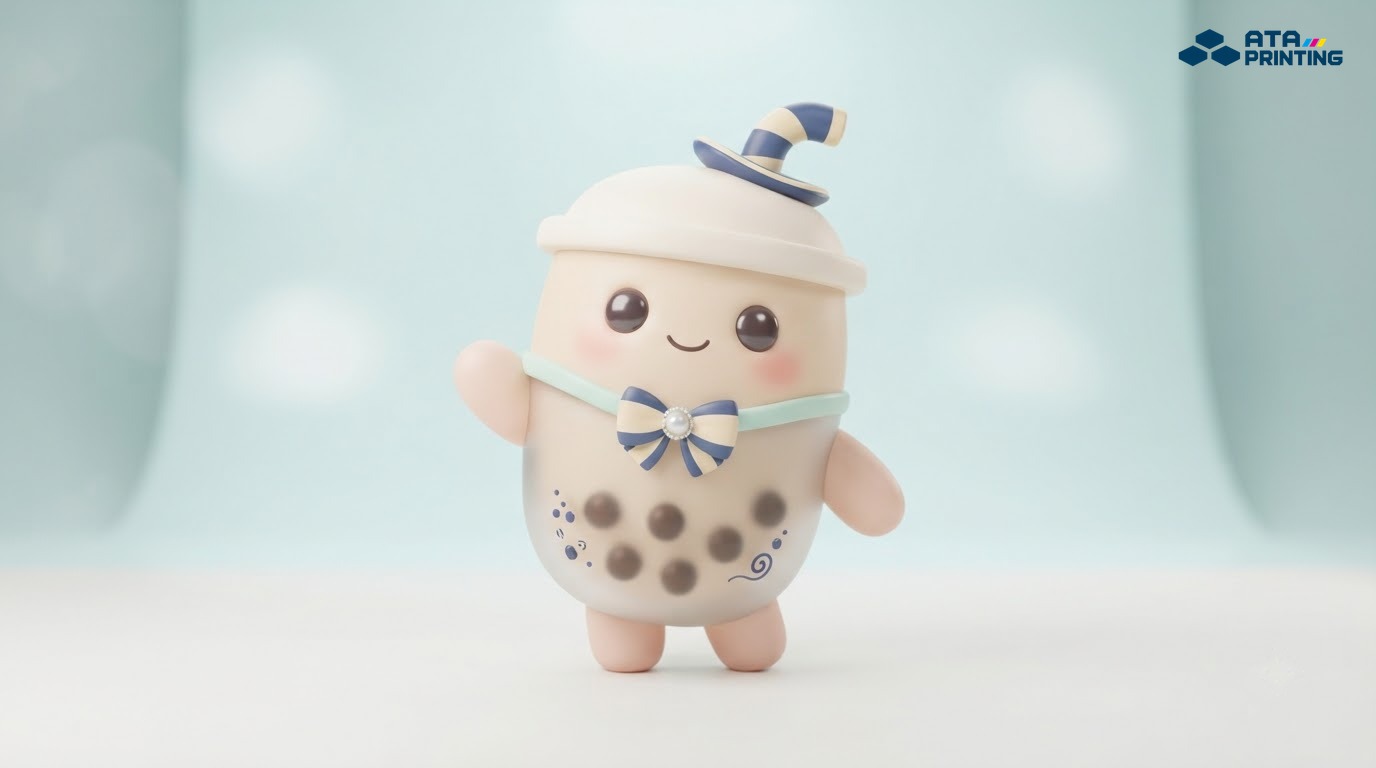 Ý tưởng nhận diện trà sữa cute phong cách chibi mascot dễ thương