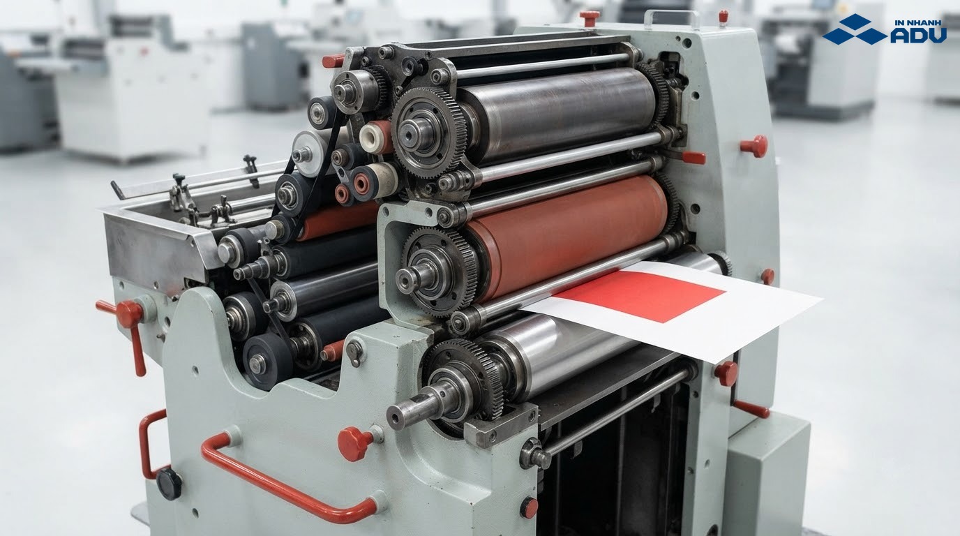 Ống bản, ống cao su, ống ép và các lô mực của máy offset