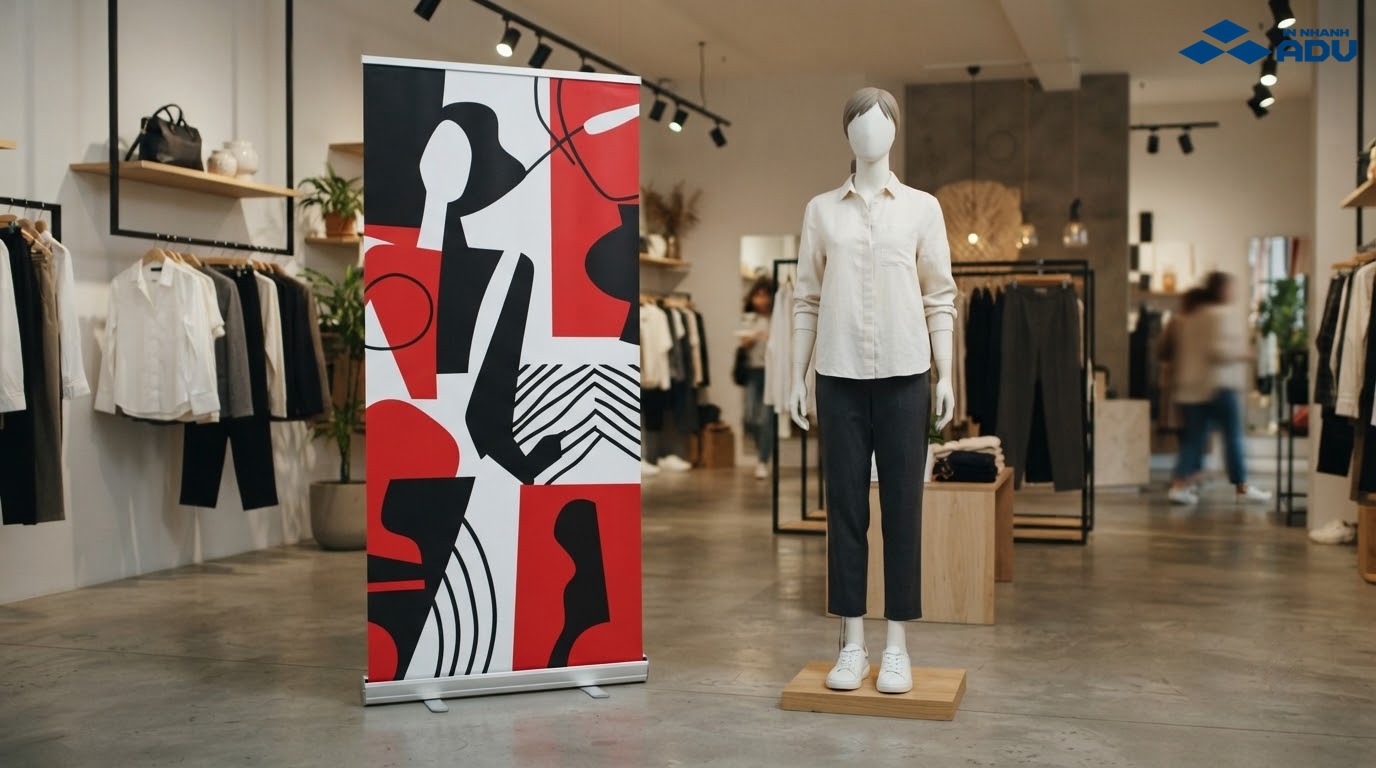 Standee khai trương cửa hàng thời trang hiện đại
